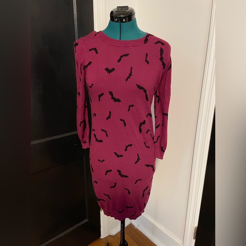 Modcloth Pink Sheath Dress with Bishop Sleeves